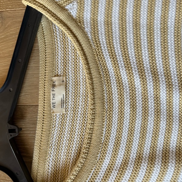 We The Free Yellow and White Striped Sweater - Picture 2 of 3